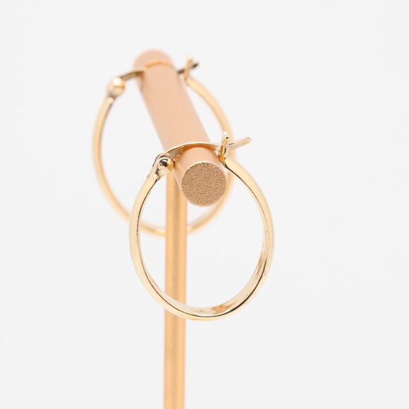 Vintage Sterling Silver Gold Plated Hoop Earrings - Picture 2 of 4